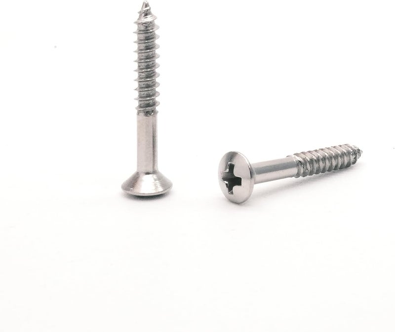 harpfeas Guitar Humbucker Pickup Ring Mounting Screws Pickup Frame Surround Screws Compatible with Epiphone Les Paul Stratocaster SG Guitar (Chrome 50 Pack) - Image 5